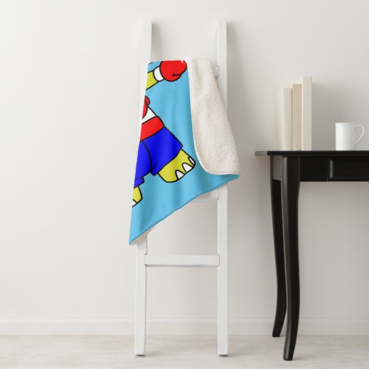 Illustration eines Spinosaurus-Boxens. Sherpadecke (Beispiel)