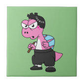 Illustration eines Spinosaurus-Bruce-Lees. Fliese (Vorderseite)