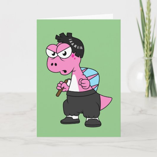 Illustration eines Spinosaurus-Bruce-Lees. Karte (Vorderseite)