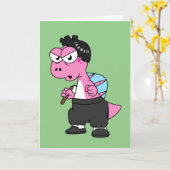 Illustration eines Spinosaurus-Bruce-Lees. Karte (Gelbe Blume)