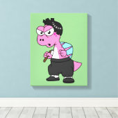 Illustration eines Spinosaurus-Bruce-Lees. Leinwanddruck (Insitu (Holzboden))