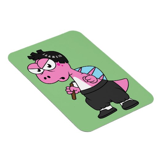 Illustration eines Spinosaurus-Bruce-Lees. Magnet (Rechte Seite)