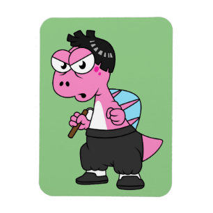 Illustration eines Spinosaurus-Bruce-Lees. Magnet