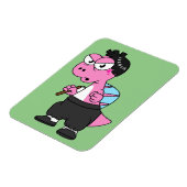 Illustration eines Spinosaurus-Bruce-Lees. Magnet (Linke Seite)