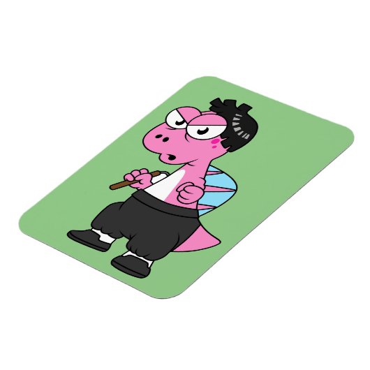 Illustration eines Spinosaurus-Bruce-Lees. Magnet (Linke Seite)