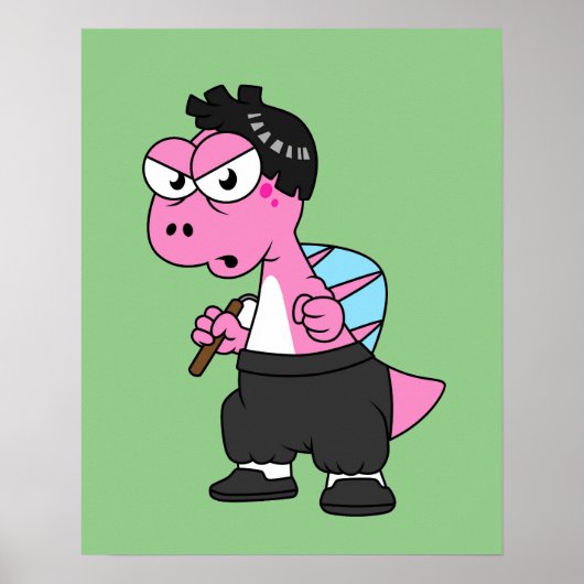 Illustration eines Spinosaurus-Bruce-Lees. Poster (Vorne)