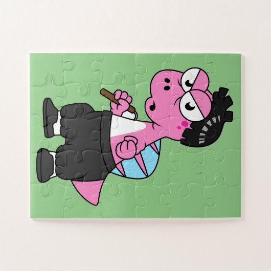 Illustration eines Spinosaurus-Bruce-Lees. Puzzle (Horizontal)