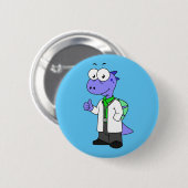 Illustration eines Spinosaurus-Doktors. Button (Vorne & Hinten)