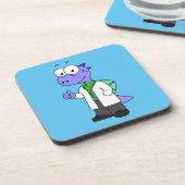 Illustration eines Spinosaurus-Doktors. Getränkeuntersetzer (Linke Seite)