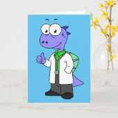Illustration eines Spinosaurus-Doktors. Karte (Gelbe Blume)