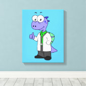 Illustration eines Spinosaurus-Doktors. Leinwanddruck (Insitu (Holzboden))