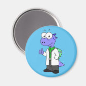 Illustration eines Spinosaurus-Doktors. Magnet (Vorderseite/Rückseite)