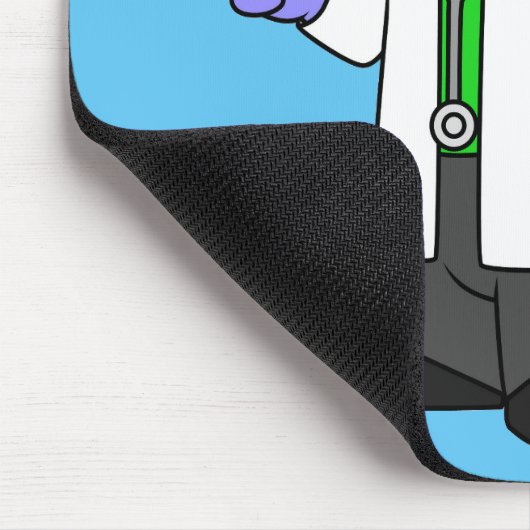 Illustration eines Spinosaurus-Doktors. Mousepad (Ecke)