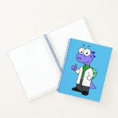 Illustration eines Spinosaurus-Doktors. Notizblock (Innenseite)