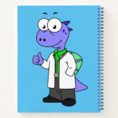 Illustration eines Spinosaurus-Doktors. Notizblock (Rückseite)