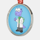 Illustration eines Spinosaurus-Doktors. Ornament Aus Metall (Links)