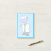 Illustration eines Spinosaurus-Doktors. Post-it Klebezettel (Auf Schreibtisch)