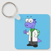 Illustration eines Spinosaurus-Doktors. Schlüsselanhänger (Vorderseite)