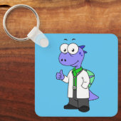 Illustration eines Spinosaurus-Doktors. Schlüsselanhänger (Vorderseite)