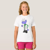 Illustration eines Spinosaurus-Doktors. T-Shirt (Vorne ganz)