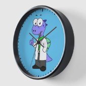 Illustration eines Spinosaurus-Doktors. Uhr (Winkel)