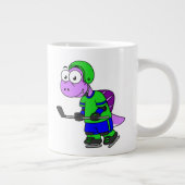 Illustration eines Spinosaurus-Hockeyspielers. Jumbo-Tasse (Rechts)