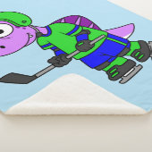 Illustration eines Spinosaurus-Hockeyspielers. Sherpadecke (3/4)