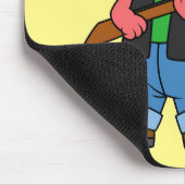 Illustration eines Spinosaurus-Jägers mit Schusswa Mousepad (Ecke)