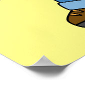 Illustration eines Spinosaurus-Jägers mit Schusswa Poster (Ecke)