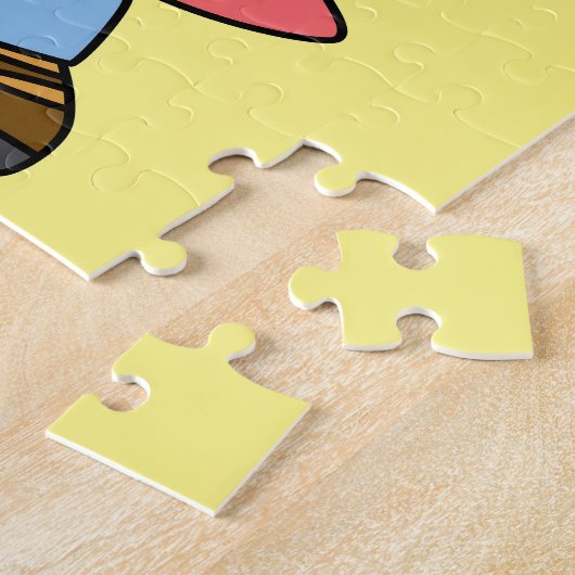 Illustration eines Spinosaurus-Jägers mit Schusswa Puzzle (Seite)