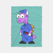 Illustration eines Spinosaurus-Klempners. Fleecedecke (Vorderseite)