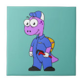 Illustration eines Spinosaurus-Klempners. Fliese (Vorderseite)