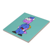 Illustration eines Spinosaurus-Klempners. Fliese (Seite)