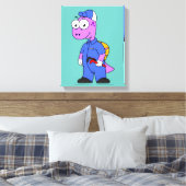Illustration eines Spinosaurus-Klempners. Leinwanddruck (Insitu (Schlafzimmer))
