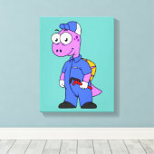 Illustration eines Spinosaurus-Klempners. Leinwanddruck (Insitu (Holzboden))