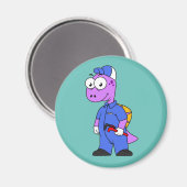 Illustration eines Spinosaurus-Klempners. Magnet (Vorderseite/Rückseite)