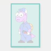 Illustration eines Spinosaurus-Klempners. Post-it Klebezettel (Vorderseite)