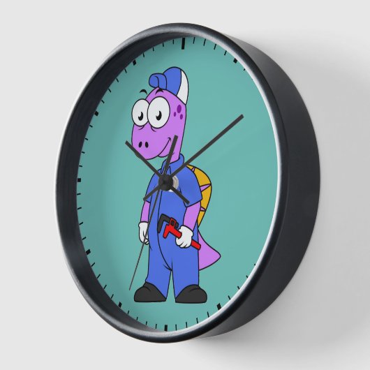 Illustration eines Spinosaurus-Klempners. Uhr (Winkel)