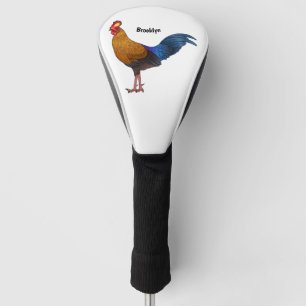 Illustration eines Sri-Lanka-Waldhuhns als Cartoon Golf Headcover