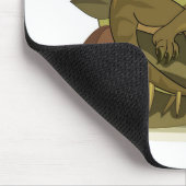 Illustration eines Stegosaurus, der ein Getränk tr Mousepad (Ecke)