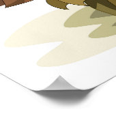 Illustration eines Stegosaurus, der ein Getränk tr Poster (Ecke)