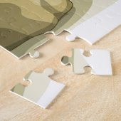 Illustration eines Stegosaurus, der ein Getränk tr Puzzle (Seite)