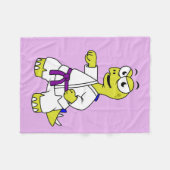 Illustration eines Stegosaurus, der Karate praktiz Fleecedecke (Vorderseite (Horizontal))