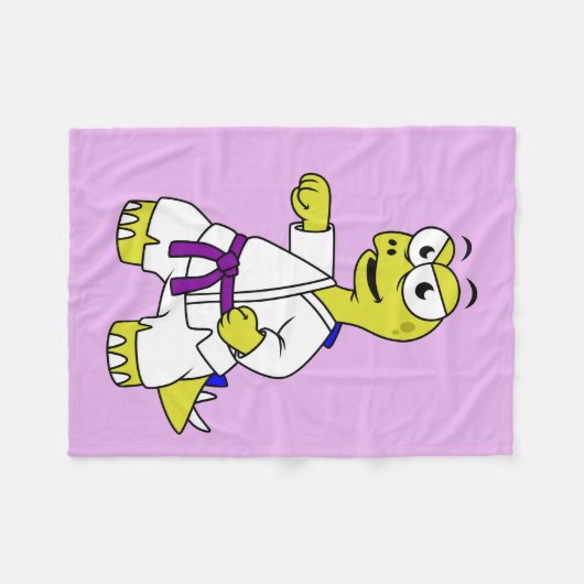 Illustration eines Stegosaurus, der Karate praktiz Fleecedecke (Vorderseite (Horizontal))