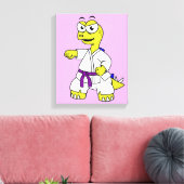 Illustration eines Stegosaurus, der Karate praktiz Leinwanddruck (Insitu (Wohnzimmer))