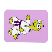 Illustration eines Stegosaurus, der Karate praktiz Magnet (Horizontal)