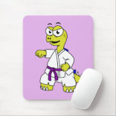 Illustration eines Stegosaurus, der Karate praktiz Mousepad (Mit Mouse)