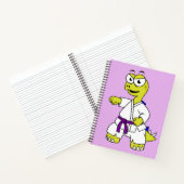 Illustration eines Stegosaurus, der Karate praktiz Notizblock (Innenseite)