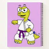 Illustration eines Stegosaurus, der Karate praktiz Notizblock (Rückseite)