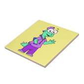 Illustration eines Stegosaurus-Krankenschwesters. Fliese (Seite)